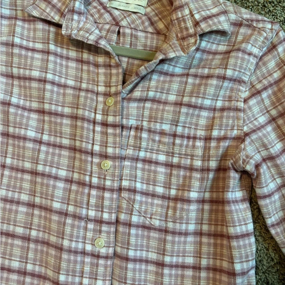 J. Crew Flannel Plaid Cotton Button Up
